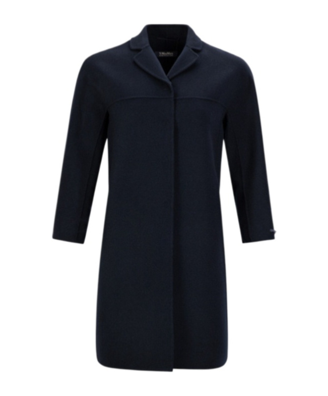 Max Mara Long-sleeved Coat In Black