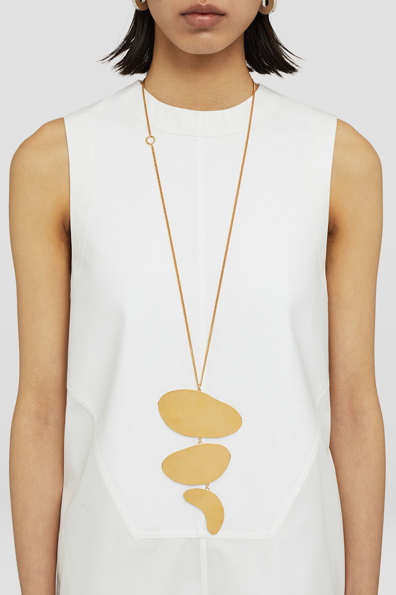 Jil Sander Oversize-pendant Necklace In Yellow
