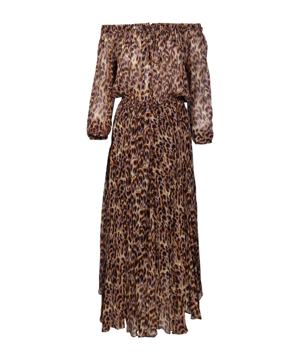 Isabel Marant Volga Graphic-print Maxi Dress In Brown