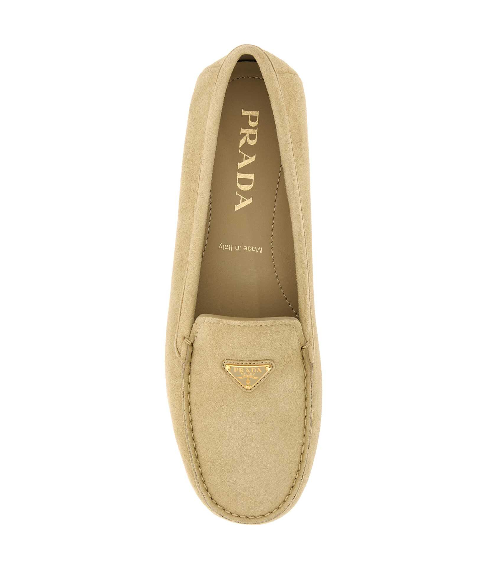 Prada Round-headed Love Shoes In Brown