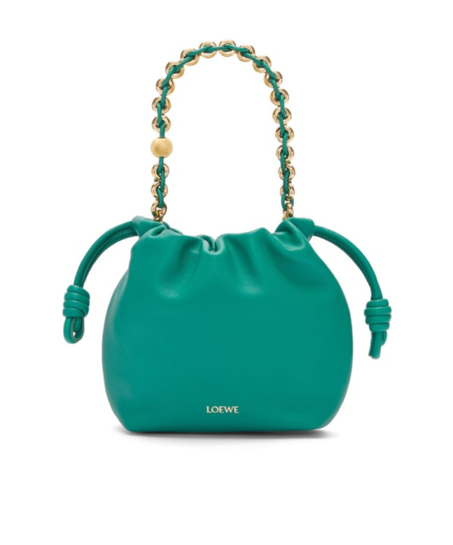 Loewe Womens Emerald Green Flamenco Leather Purse In Green