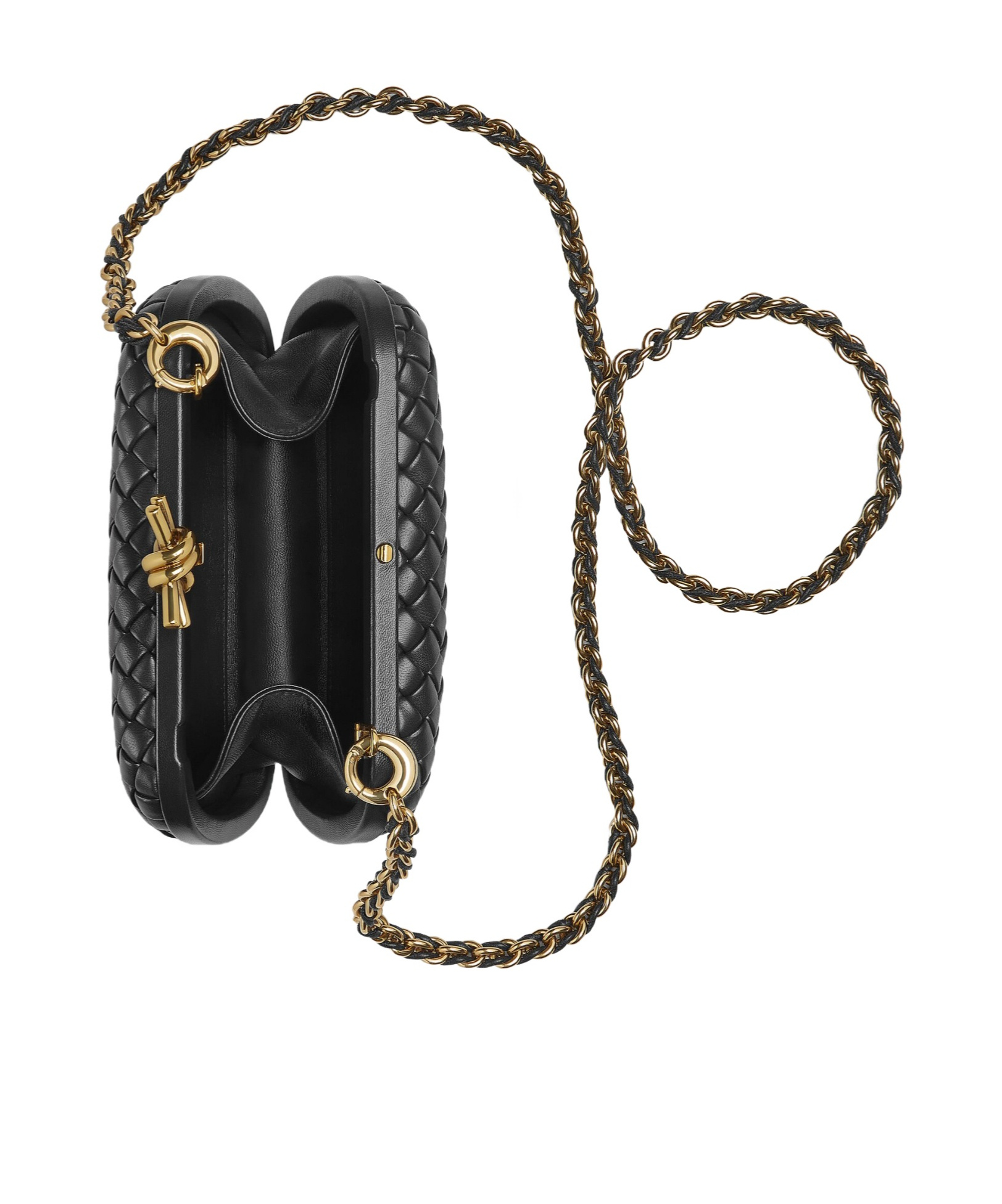 Bottega Veneta Knot With Chain In Black