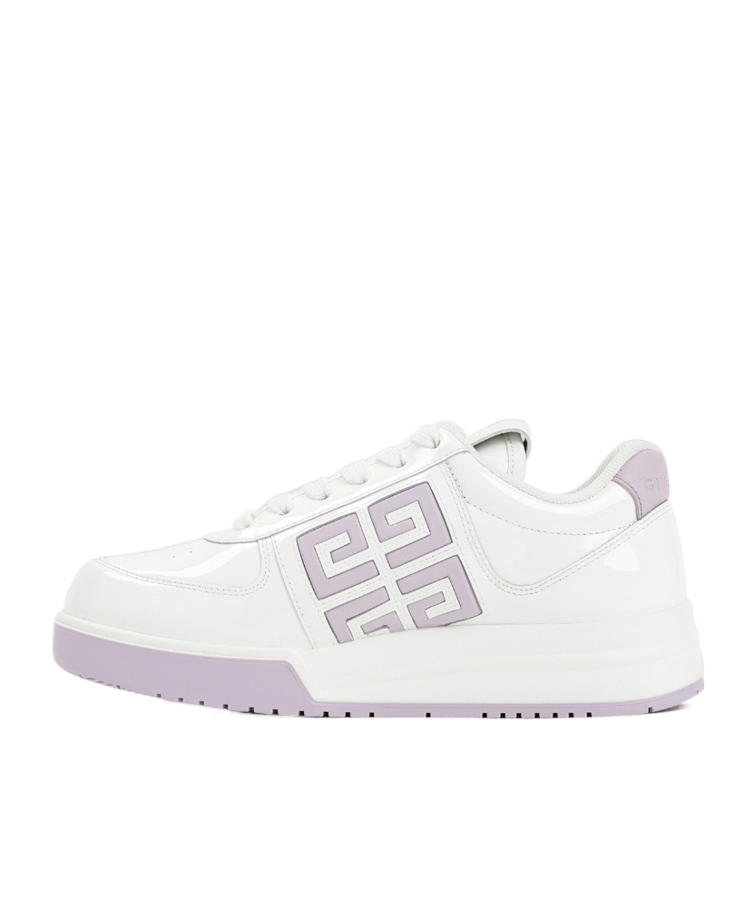 Givenchy G4 Logo Low-top Sneakers In Calf Leather In White