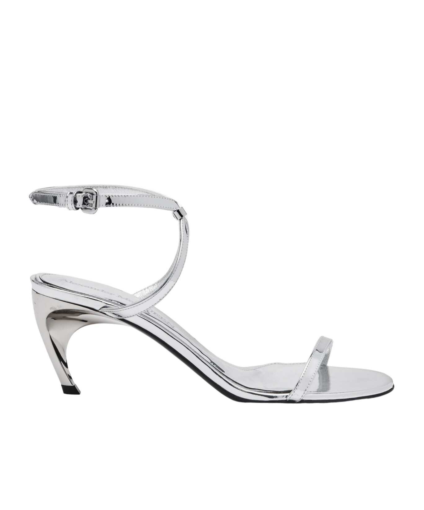 Alexander Mcqueen Rmadillo Metal-bar Sandals In White
