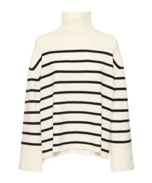 Anine Bing Ladies White Courtney High Neck Jumper