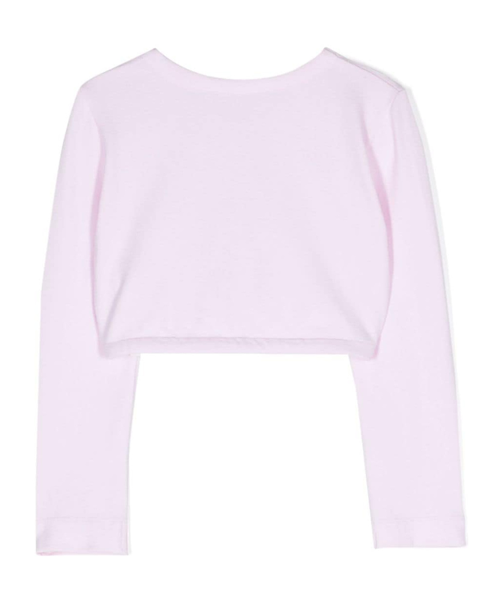 Monnalisa Round-neck Cropped Cardigan In White