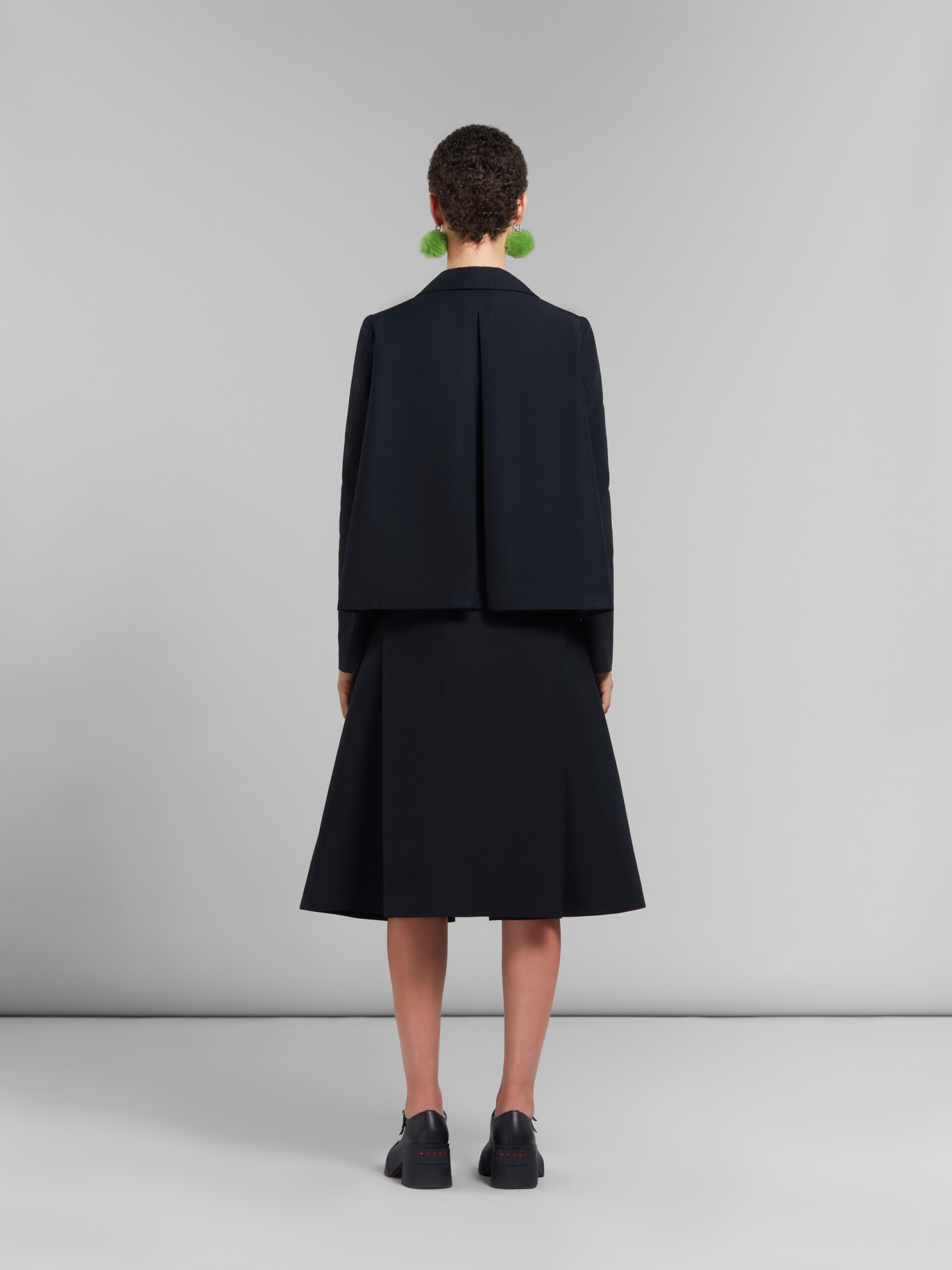 Marni A-line Cady Blazer In Black