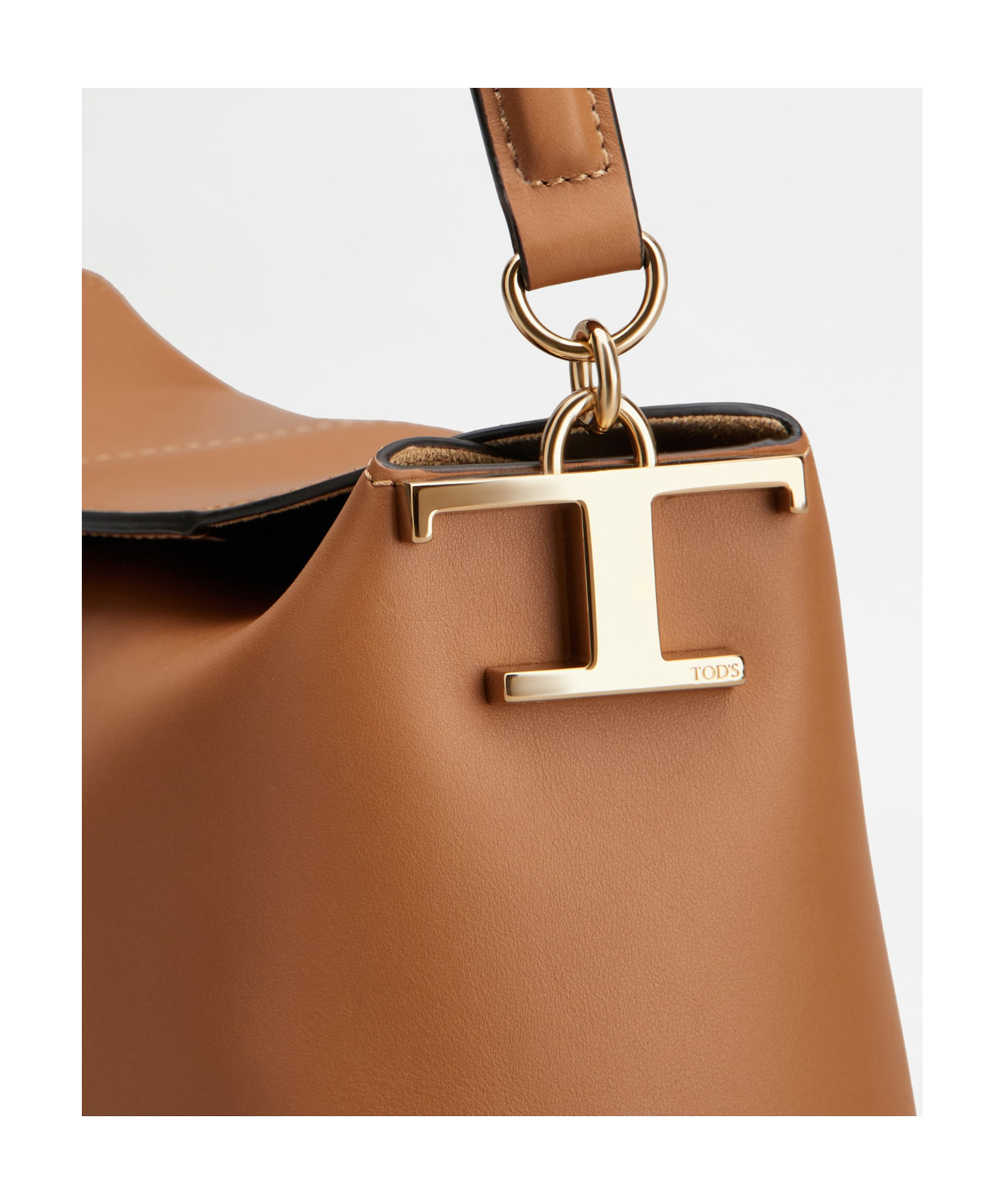 Tod's Logo-plaque Top Handle Bag In Brown