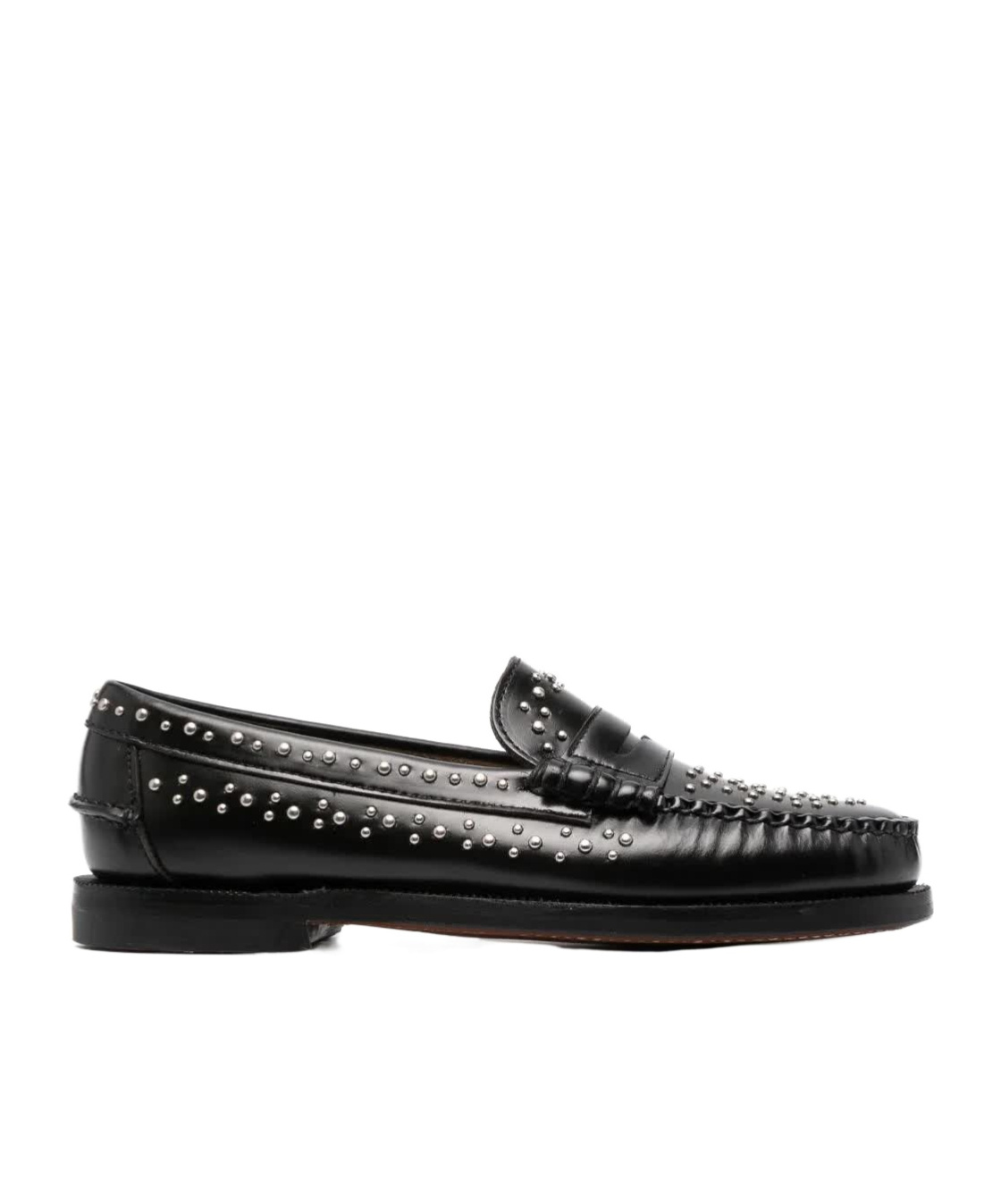 Sebago Classic Dan Bordeaux Leather Loafers In Black