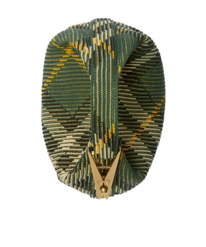 Shop Burberry Medium Peg Check-pattern Shoulder Bag In Green