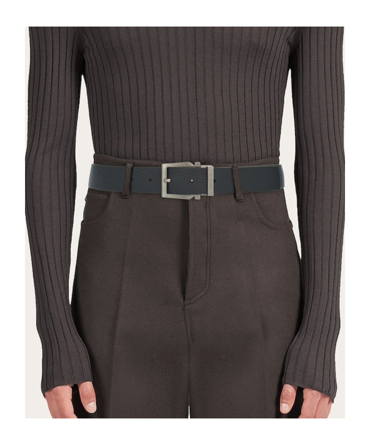 Ferragamo Salvatore  Reversible Belt In Black