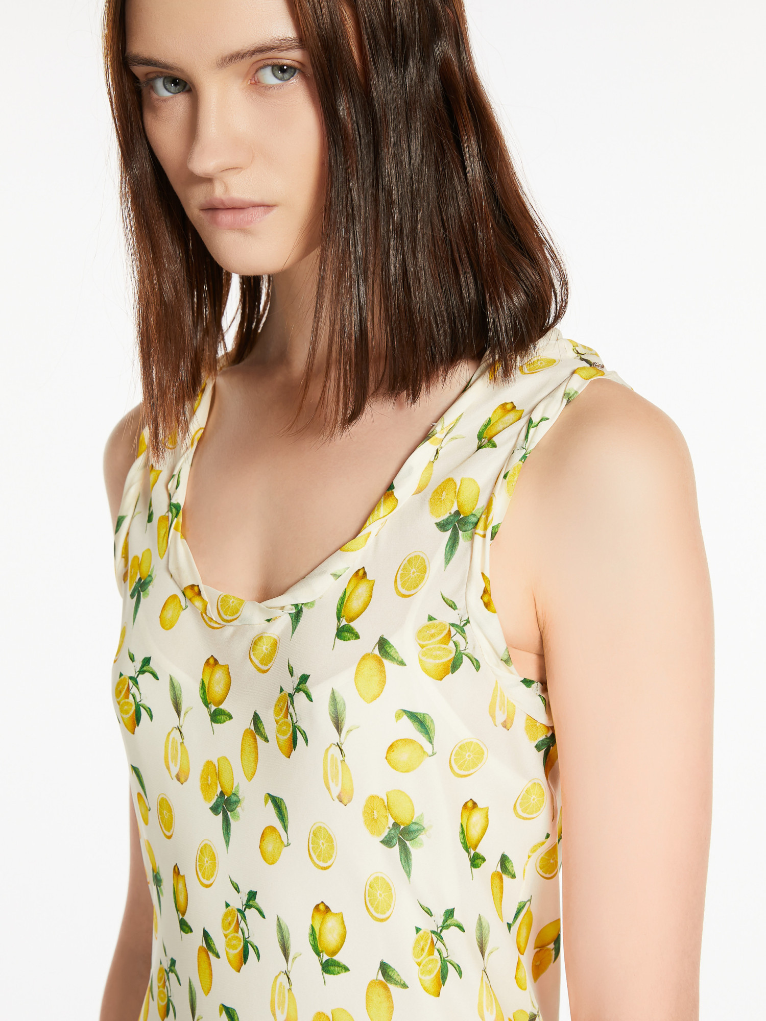 Sportmax Tonale Printed Silk Maxi Dress In Nude