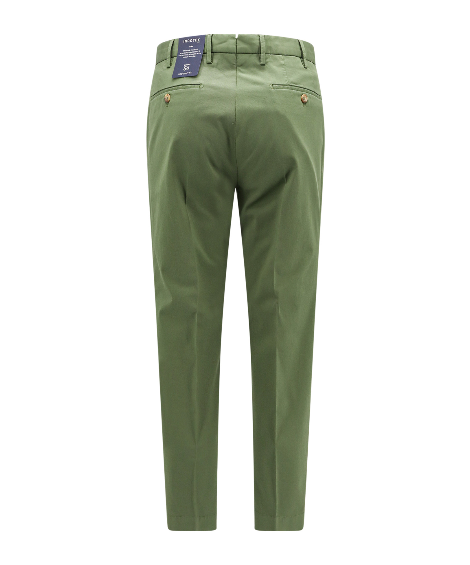 Incotex Stretch-cotton Tapered Trousers In Green