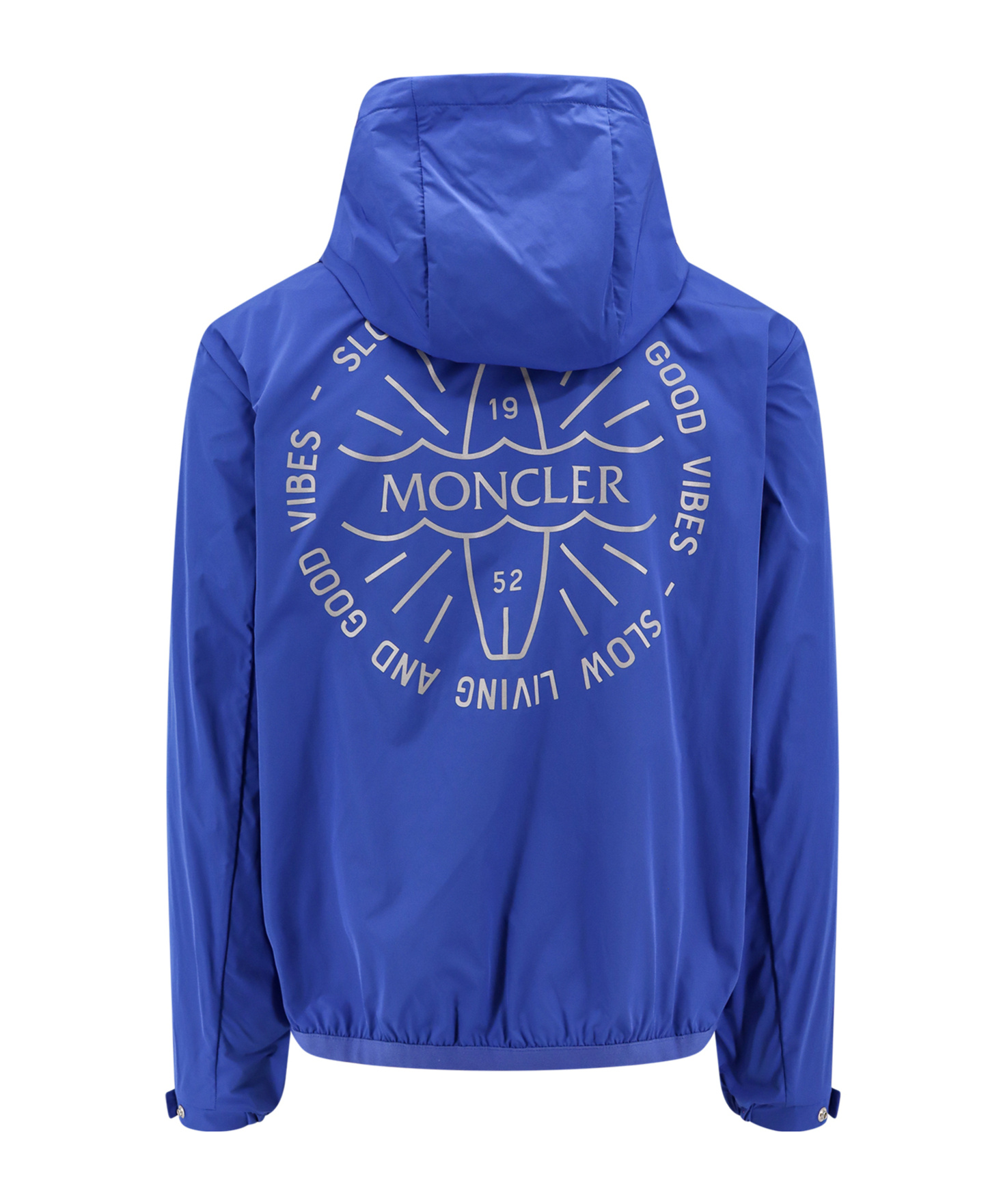 Shop Moncler Logo-appliqué Lightweight Jacket In Blue