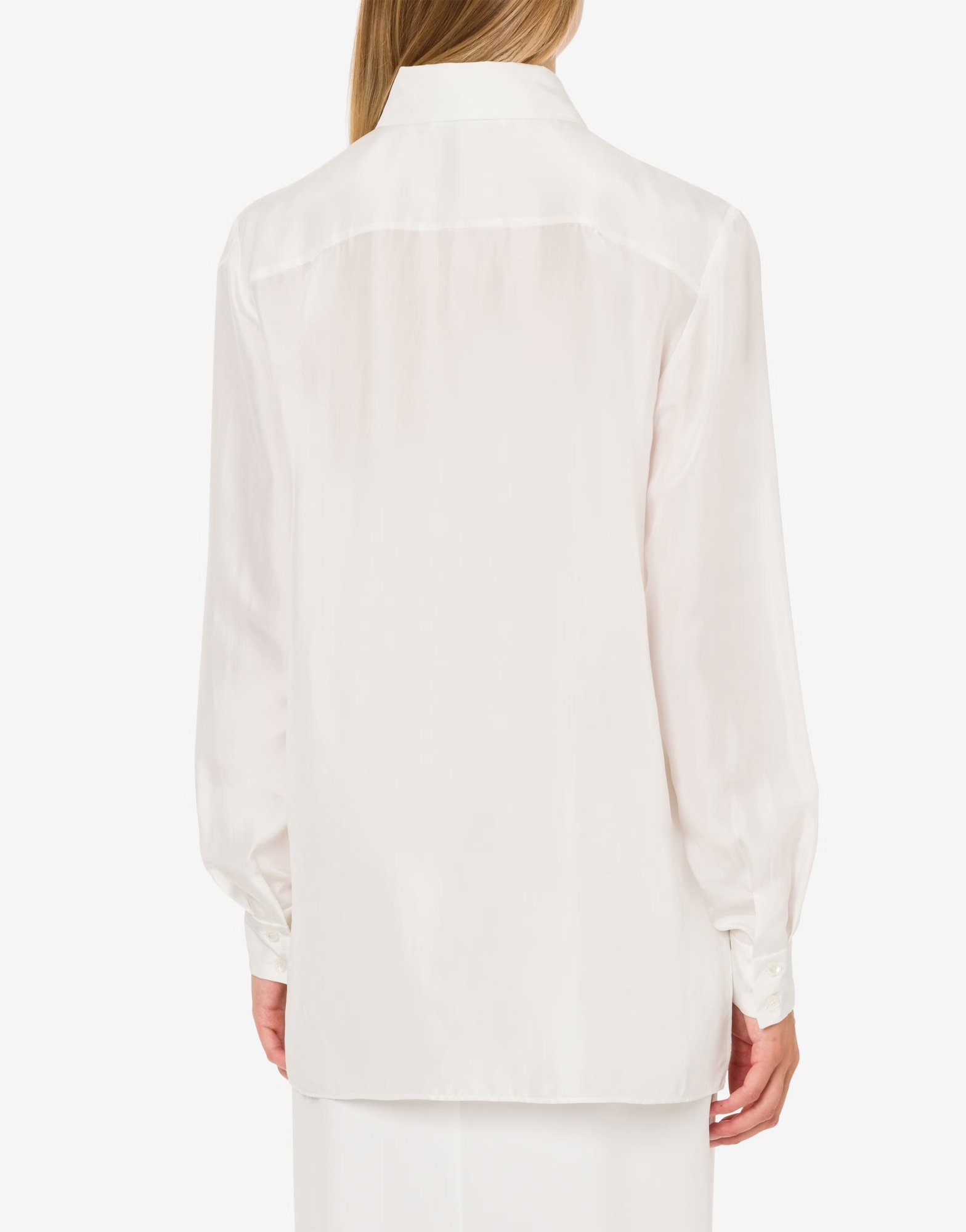 Alberta Ferretti White Maxi Shirt In Cotton Organza Woman In White