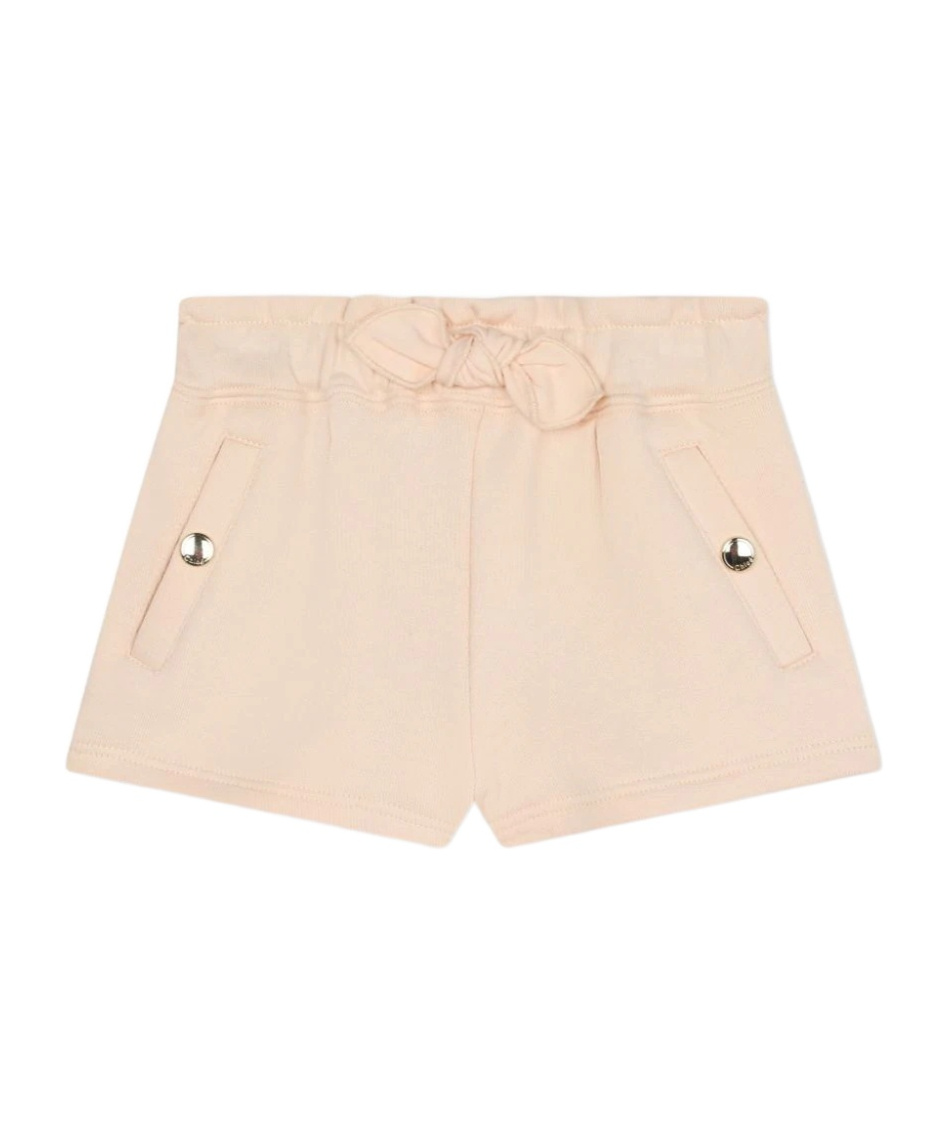 Chloé Logo Printed Shorts In Nude