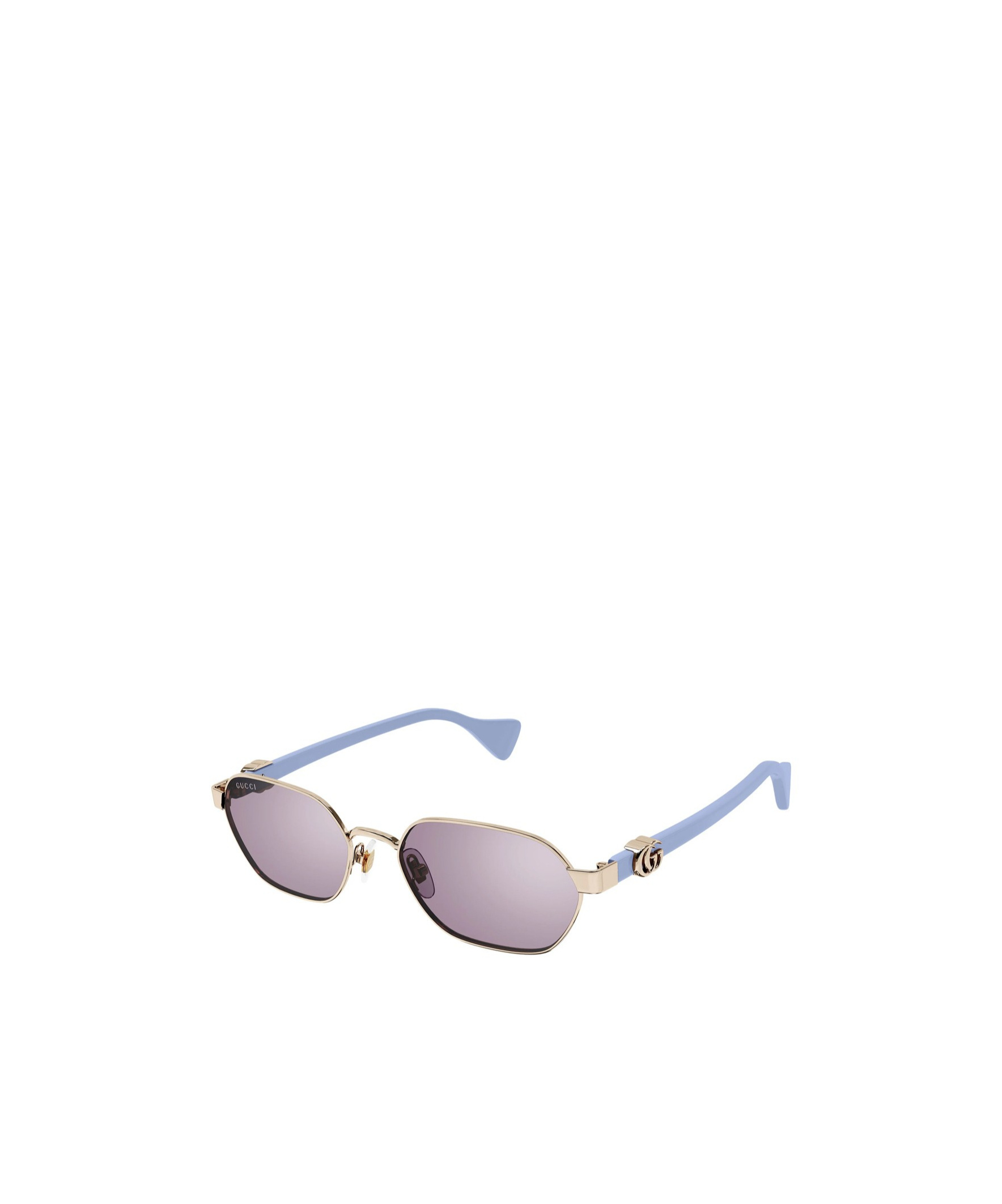 Gucci Double-g Geometric-frame Sunglasses In Purple