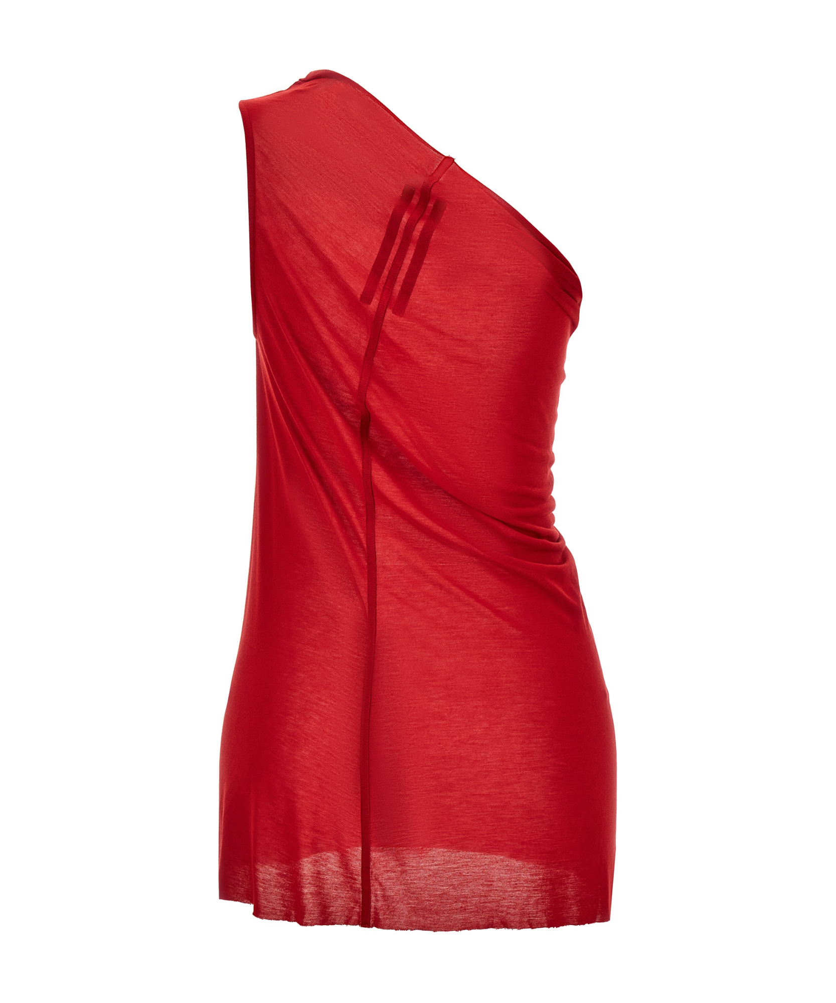 Rick Owens One-shoulder Jersey Blouse In Red