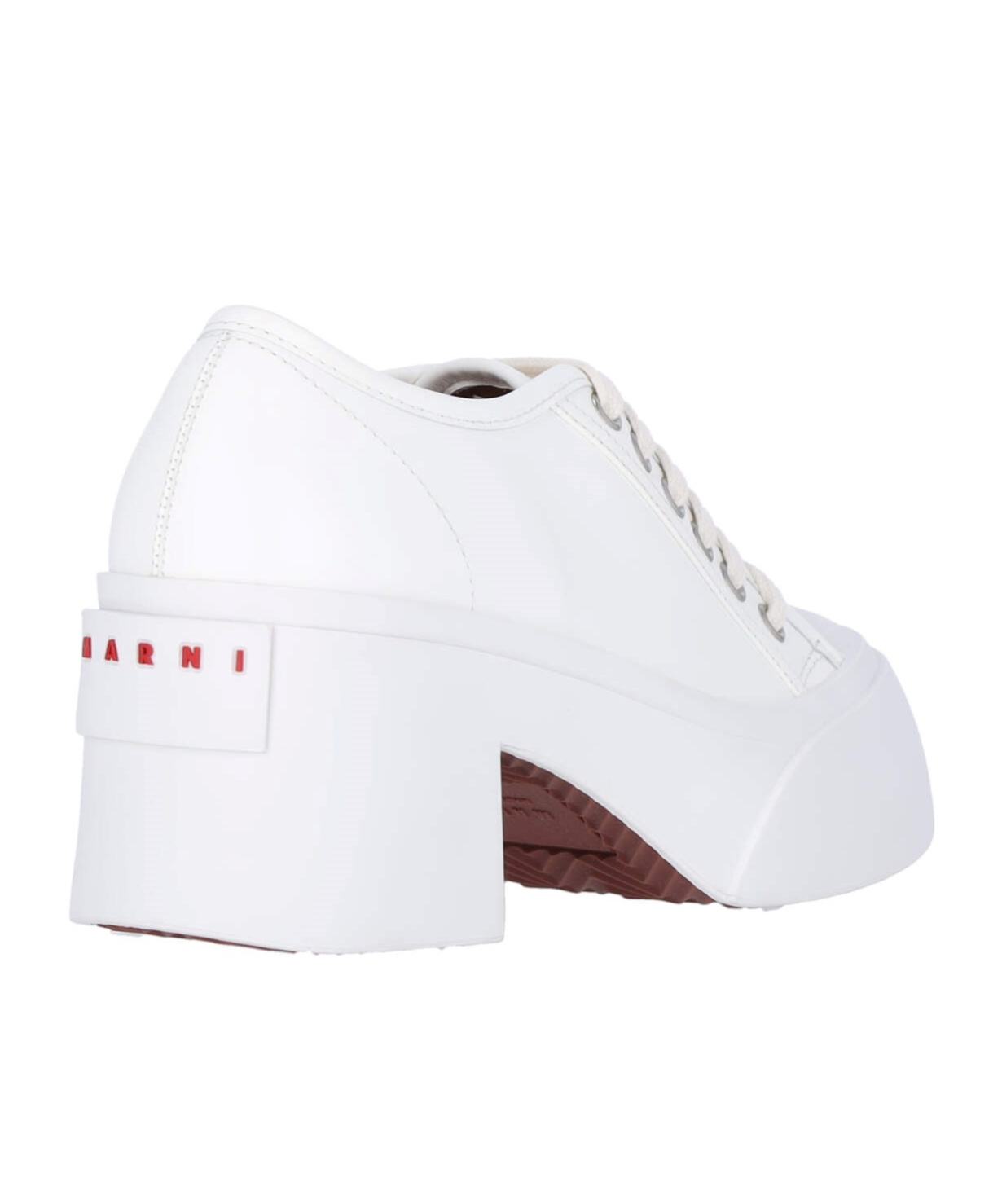 Marni Low Top Chunky Heel Sneakers In White
