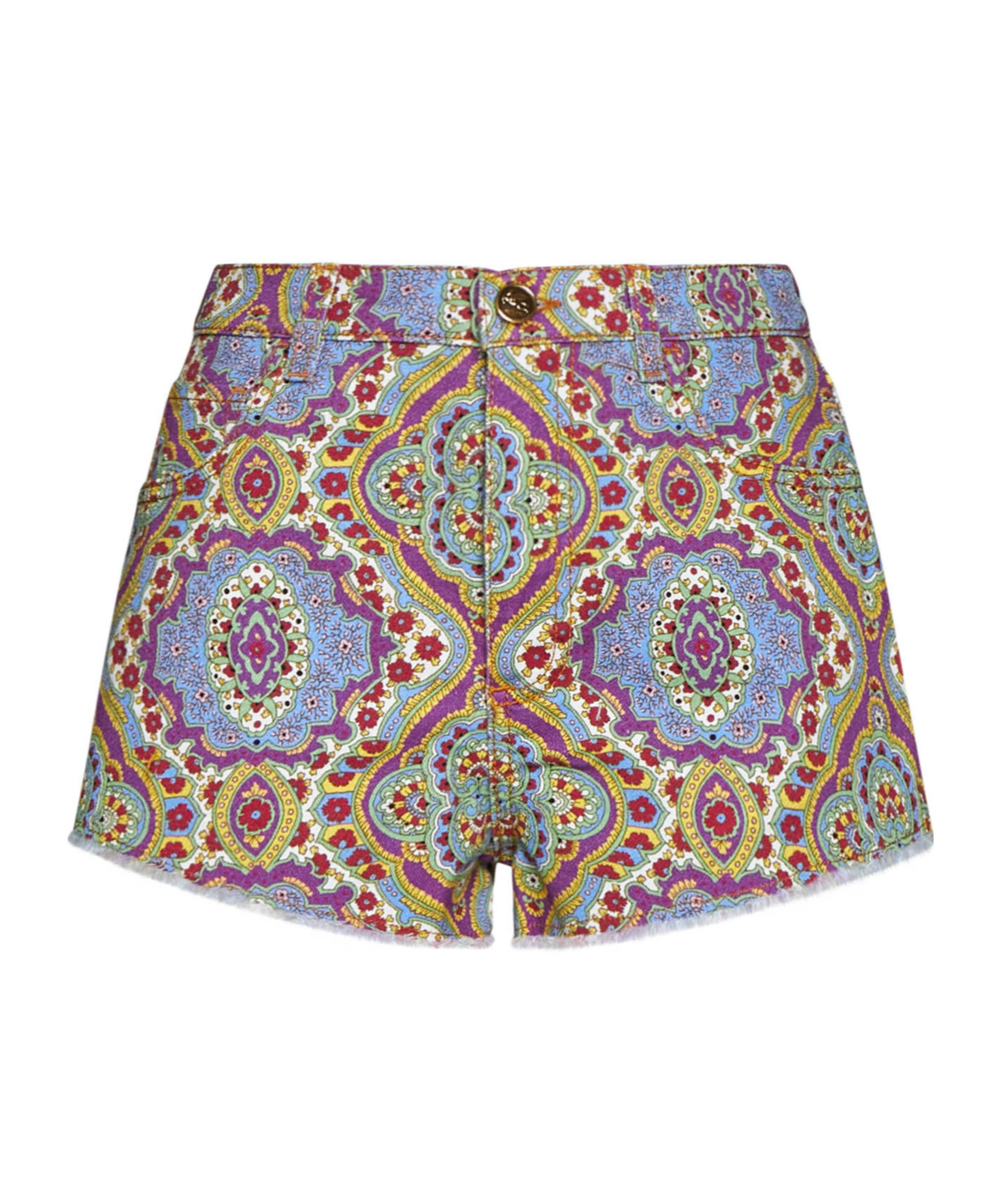 Etro Allover Printed Shorts In Multicolor