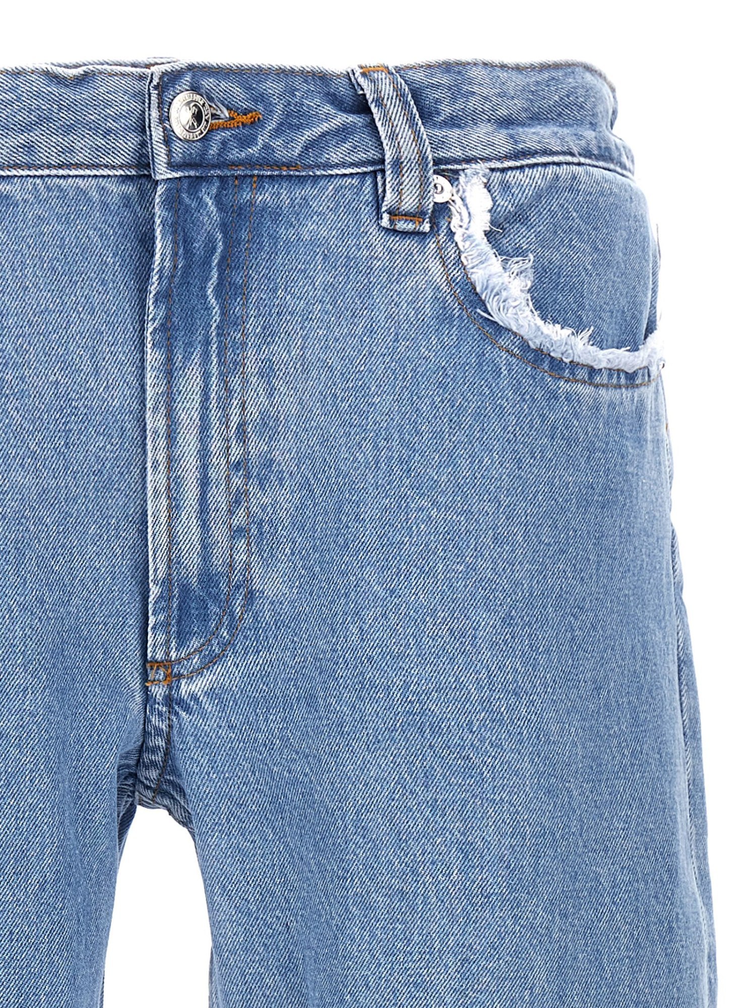 Apc Relaxed Raw Edge Jeans Light Blue In Blue