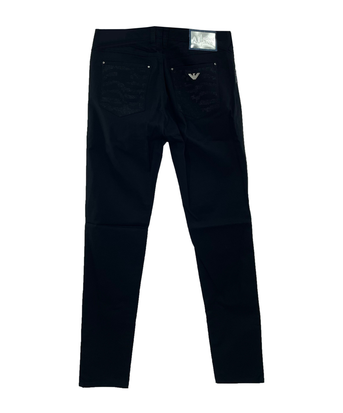 Shop Armani Jeans Logo Jeans In Black