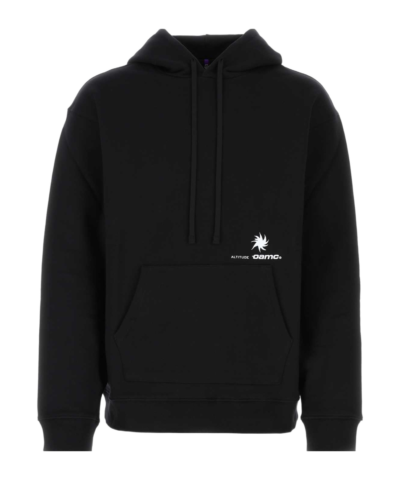 Oamc Logo-print Drawstring Hoodie In Black