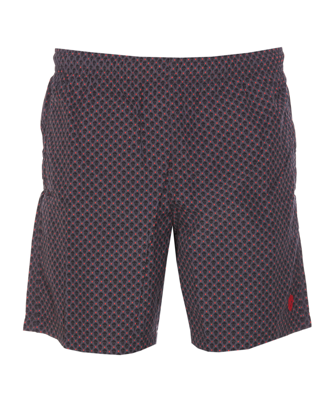 Alexander Mcqueen Skull-print Swim Shorts In Black