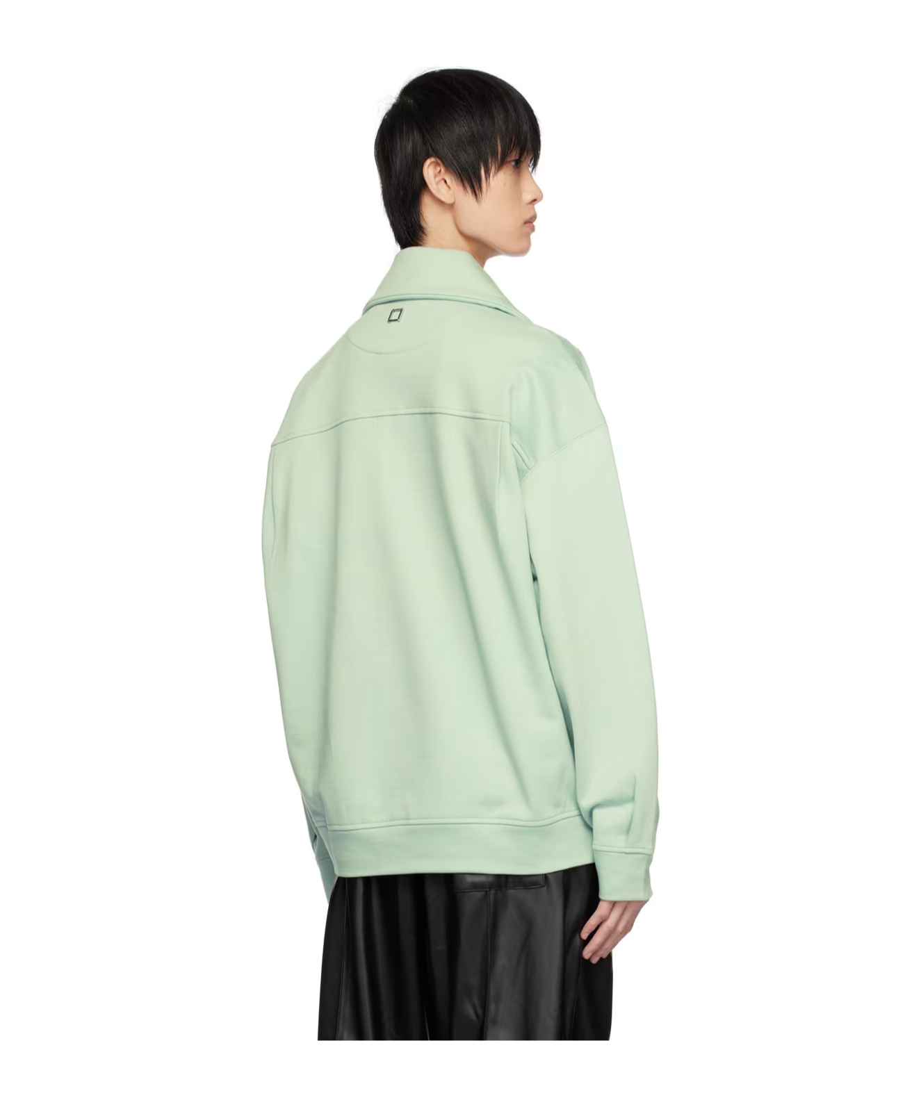 Shop Wooyoungmi Half-zipper Long-sleeved Hoodie In White