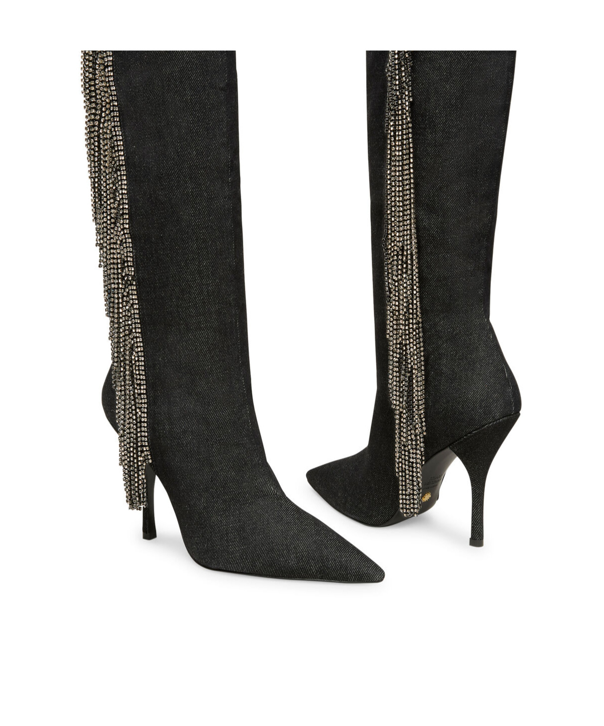 STUART WEITZMAN CRYSTAL FRINGE 100MM KNEE-HIGH BOOTS