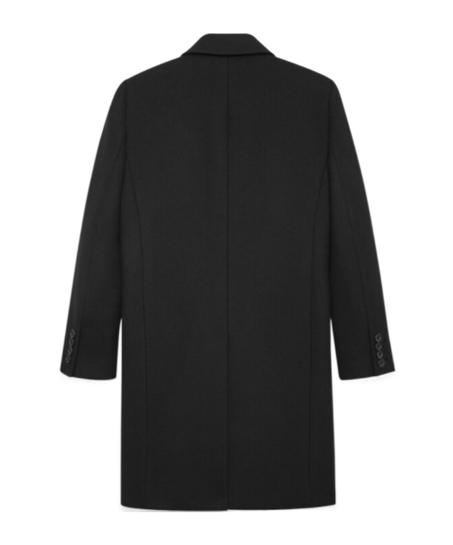 Saint Laurent Paris Men Cappotto Doppiopetto In Lana In Black