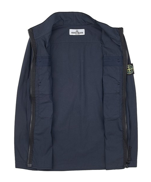 Stone Island Long Sleeved Jacket In Black