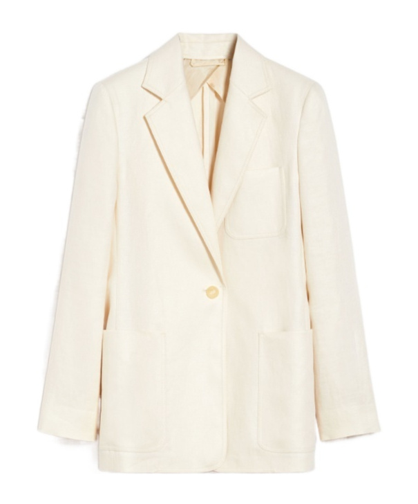 Shop Max Mara Single-breasted Suit Jacket In Nude