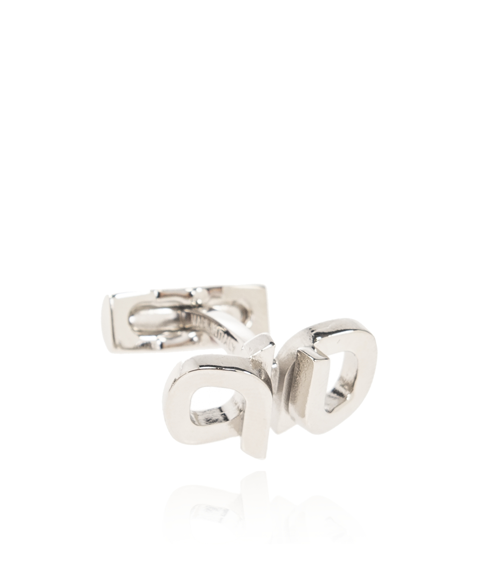 Ferragamo Logo Cufflink In White