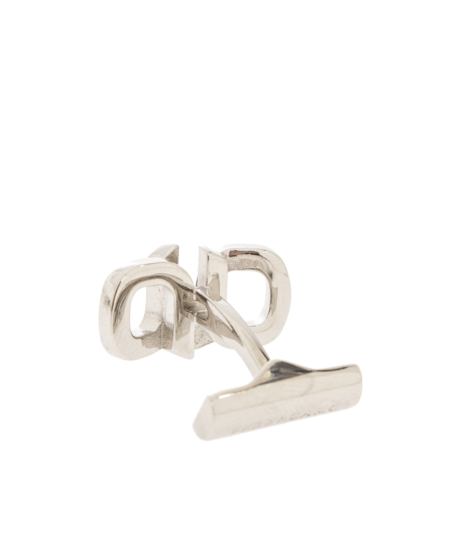 Ferragamo Logo Cufflink In White