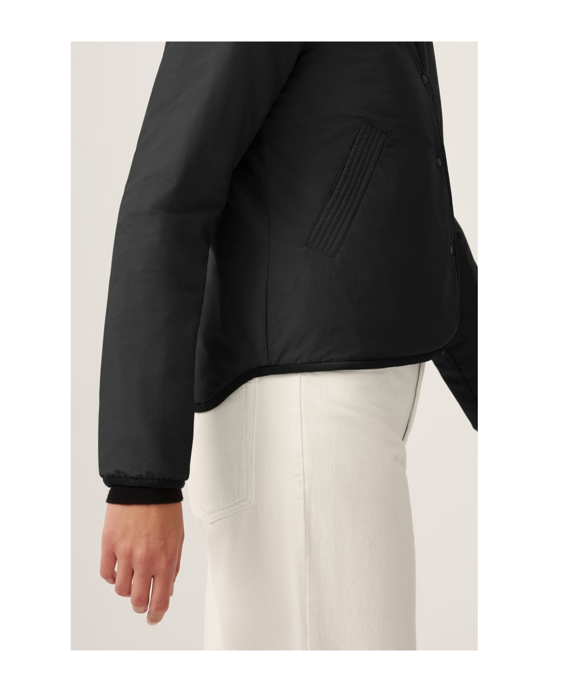 Shop Canada Goose Annex Liner Collarless Jacket In Black