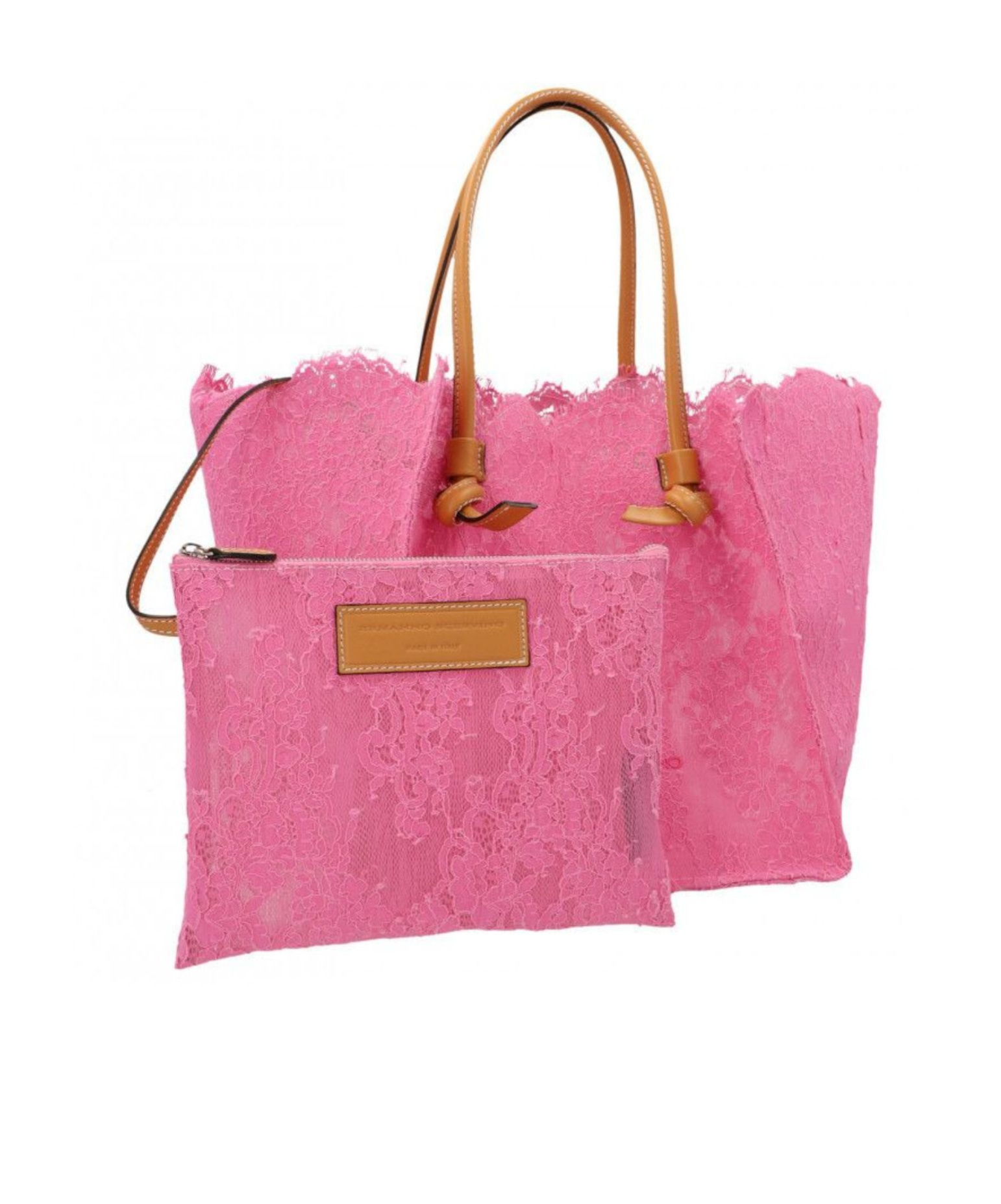 Ermanno Scervino Logo Logo Handbag In Pink