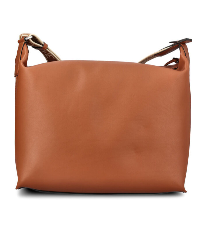Loewe Cubi Jacquard Strap Crossbody Bag In Brown