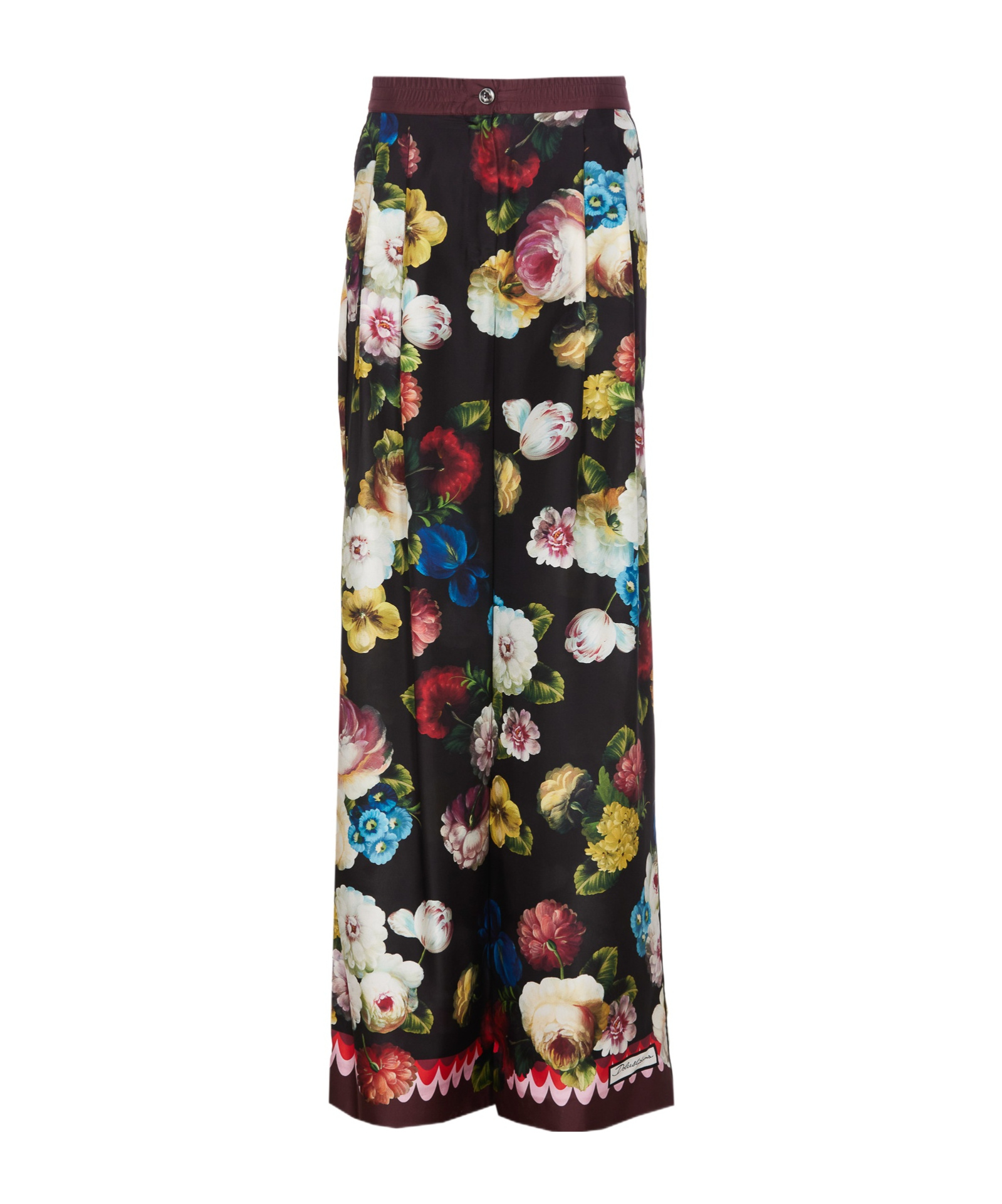 Dolce & Gabbana Multicolor Pants Frontal With Buttons In Black