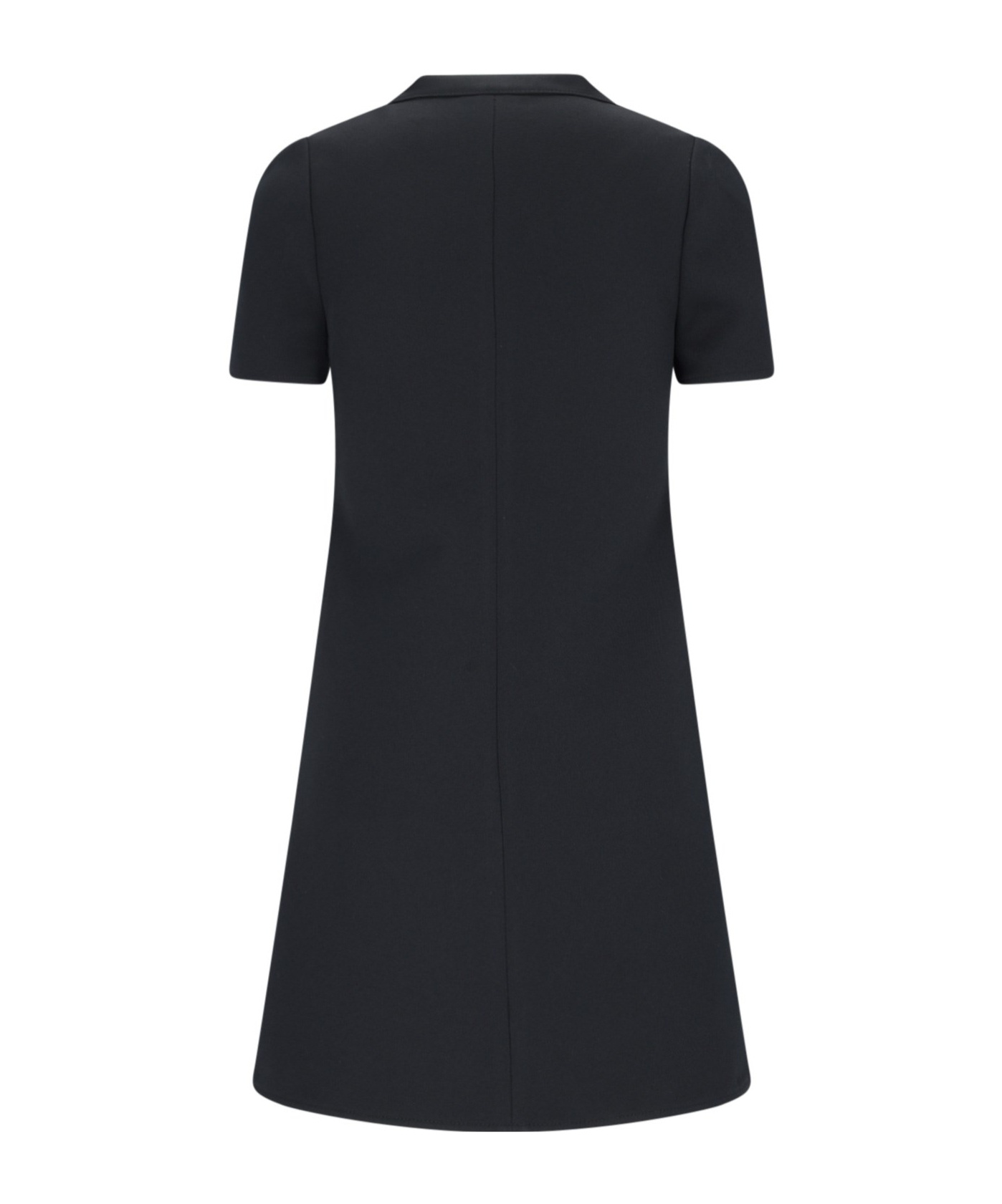 Courrèges Knee Length Dress Patch Pockets In Black
