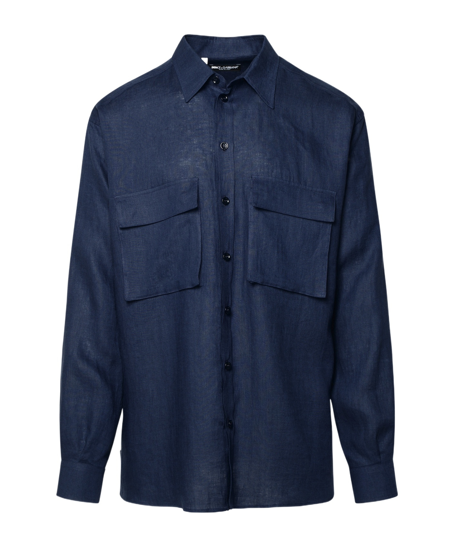 Dolce & Gabbana Shirt With Pockets In Blue