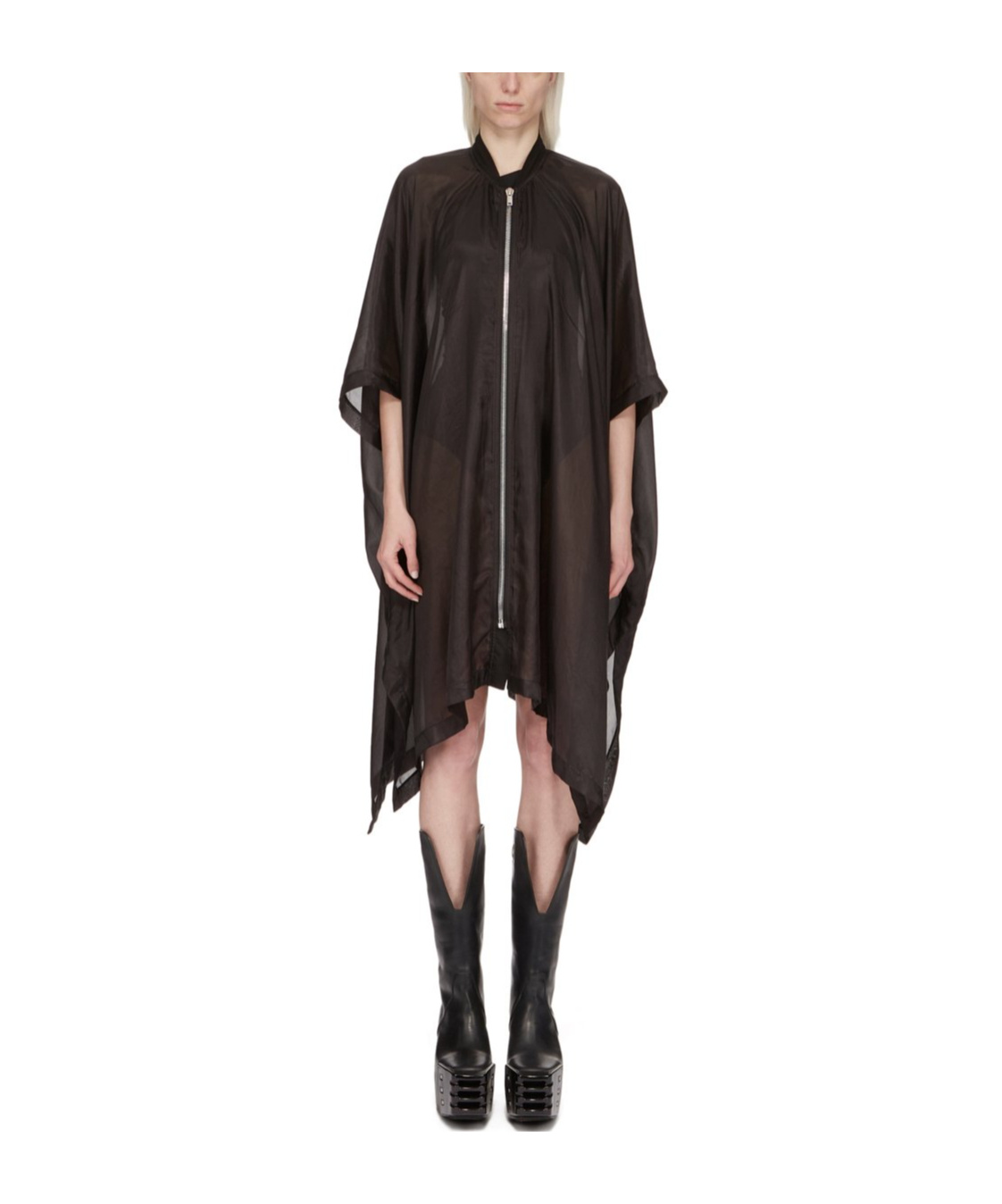 Shop Rick Owens Lido Sl Poncho Flight Jacket In Black