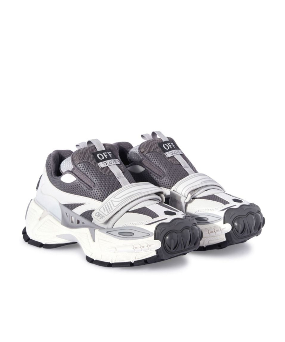Off-white Glove Colour-block Panelled Sneakers In White