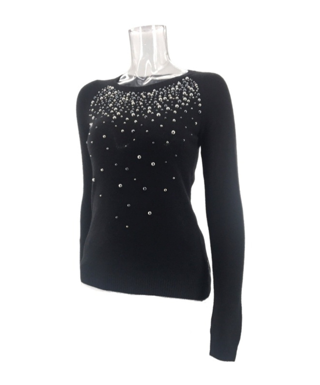 Shop Armani Jeans Round-neck Long-sleeved Sweater In Black