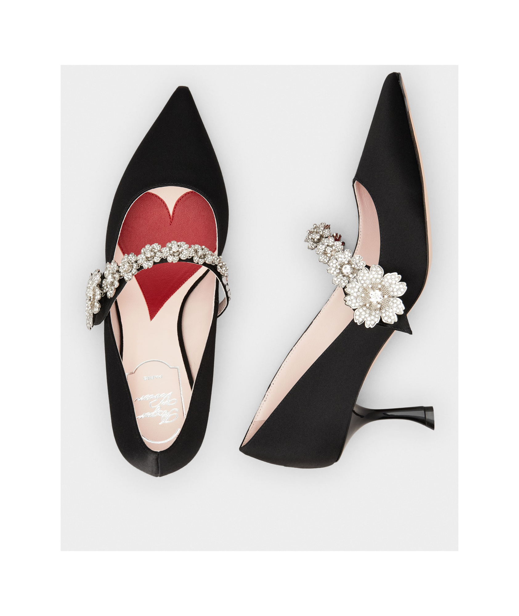 Roger Vivier Bouquet Drill-buckle High Heels In Black