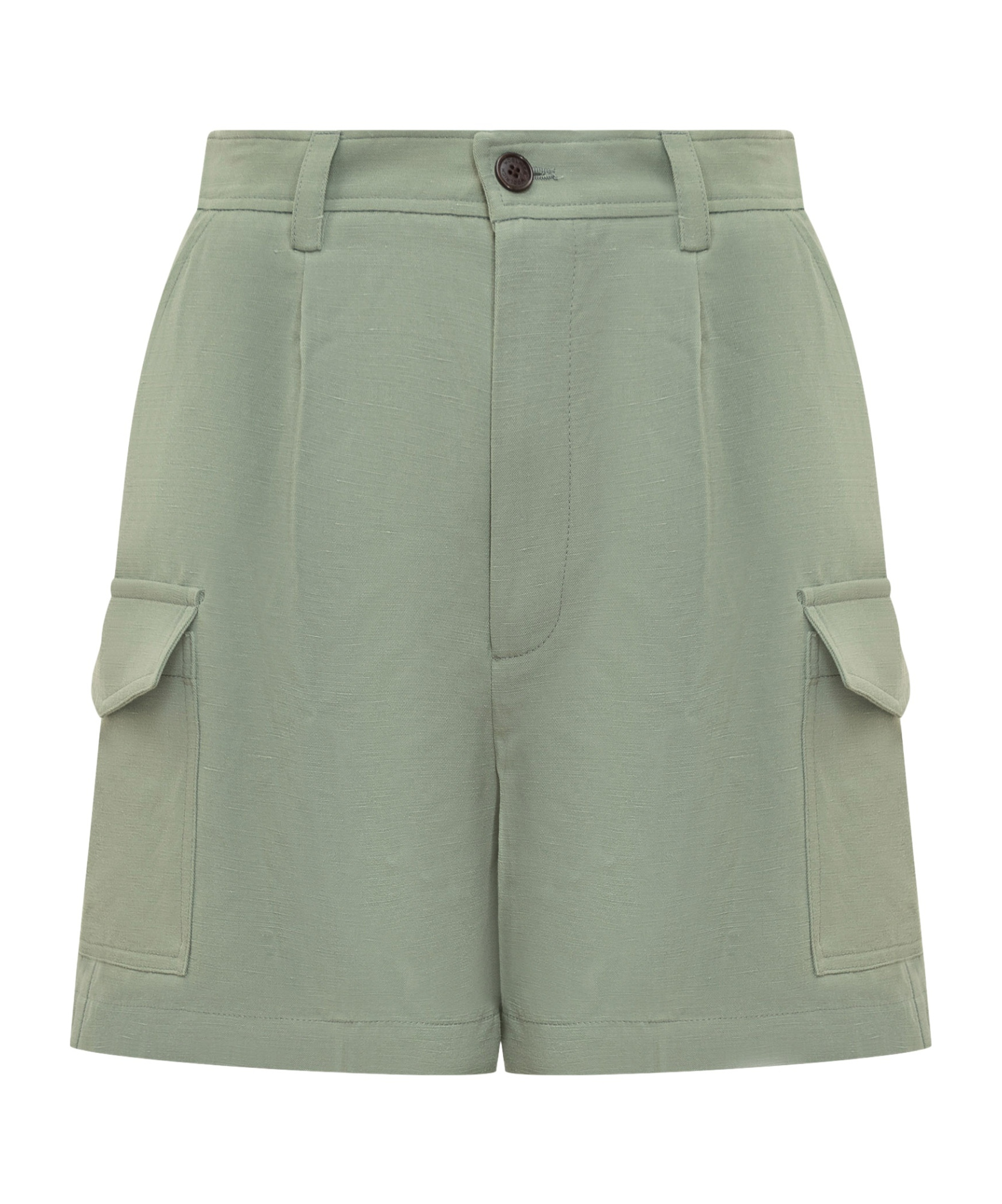 Woolrich Button Detailed Cargo Shorts In Gray