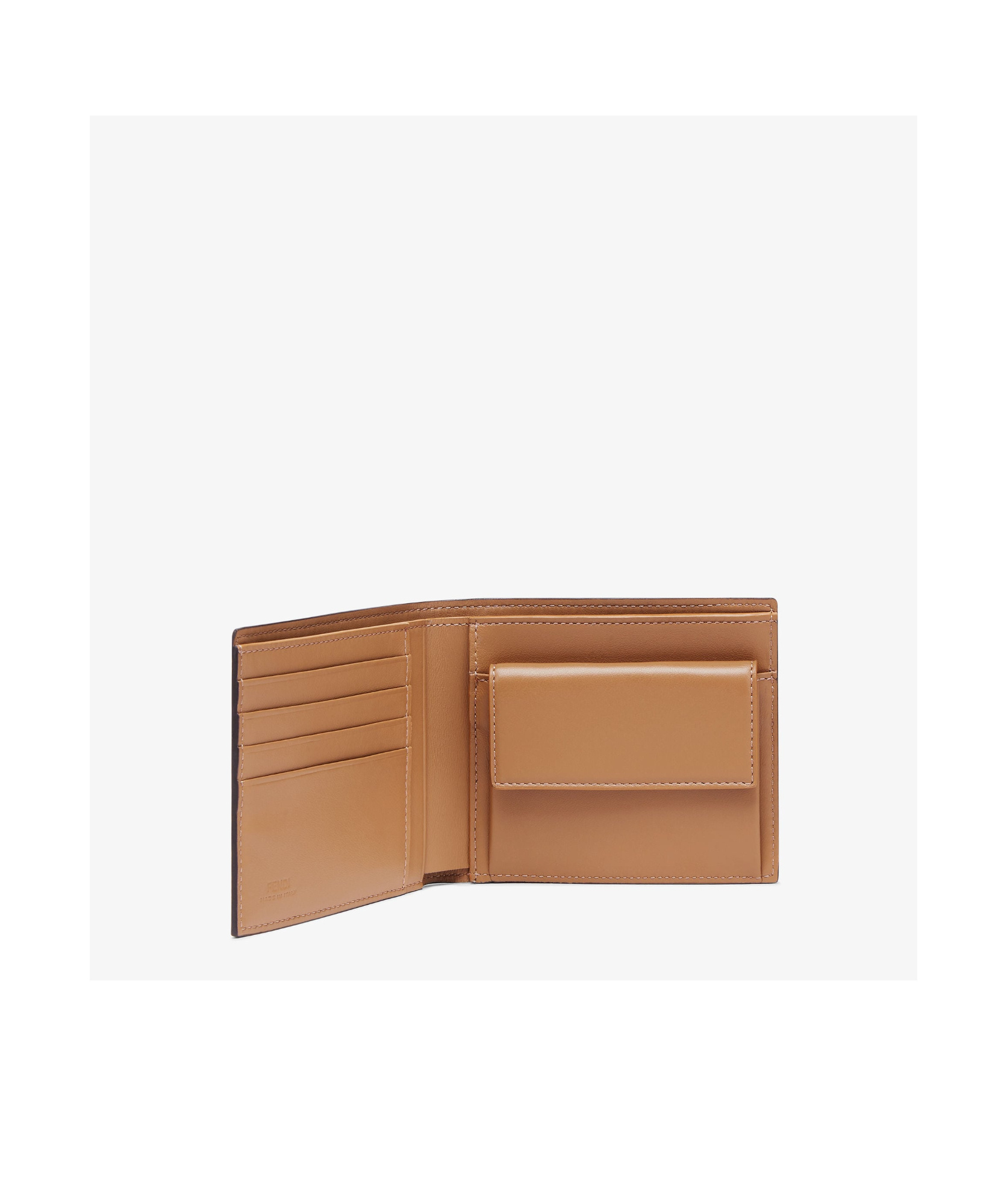 Fendi Ff Tool-print Leather Wallet In Brown