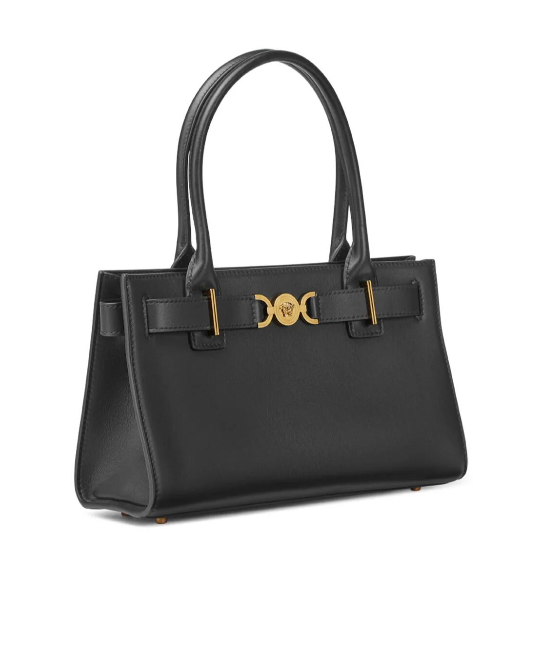 Versace Medusa 95 Large Leather Tote Bag In Black