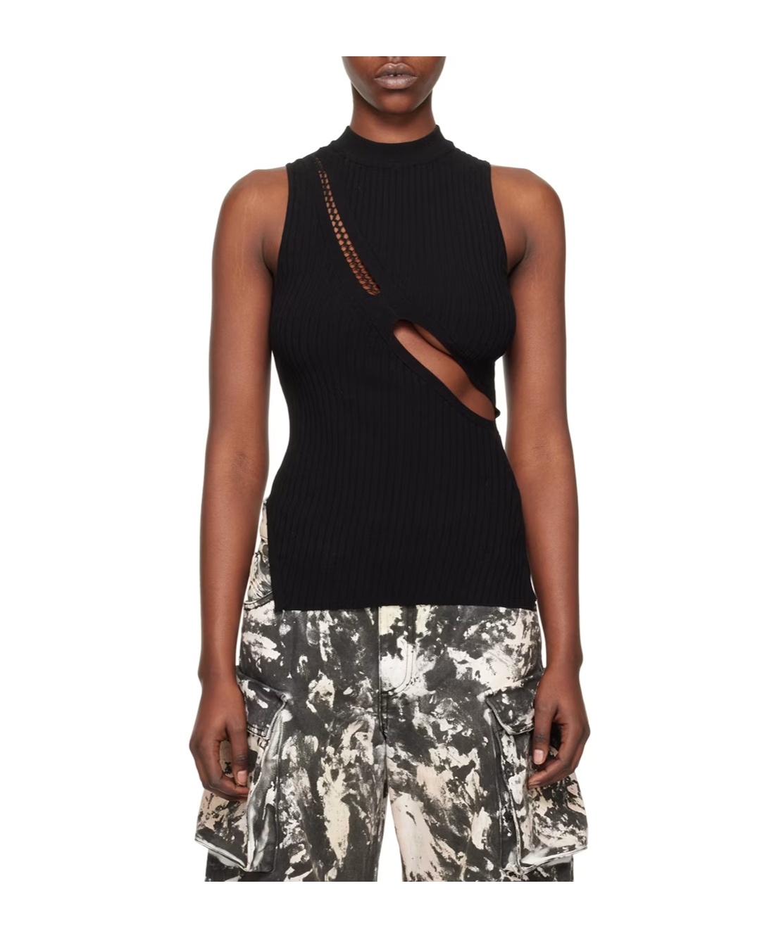 Attico Viscose Top In Black