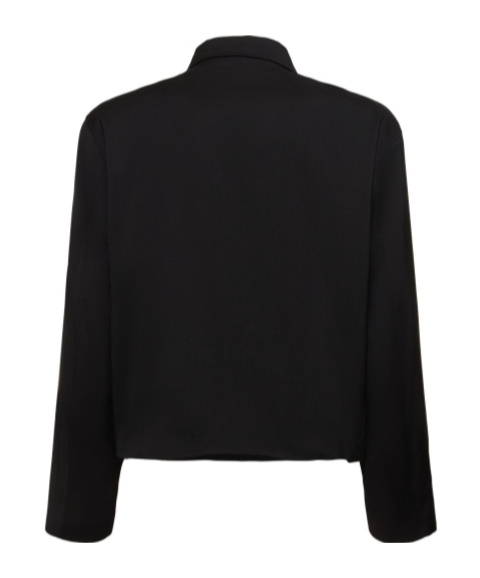 Our Legacy Wool Jacket Collared Design Long Sleeves Pockets In Black